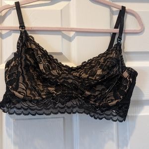 Morrow + Mint Black Lace Clip and Pump Nursing and Pumping bra